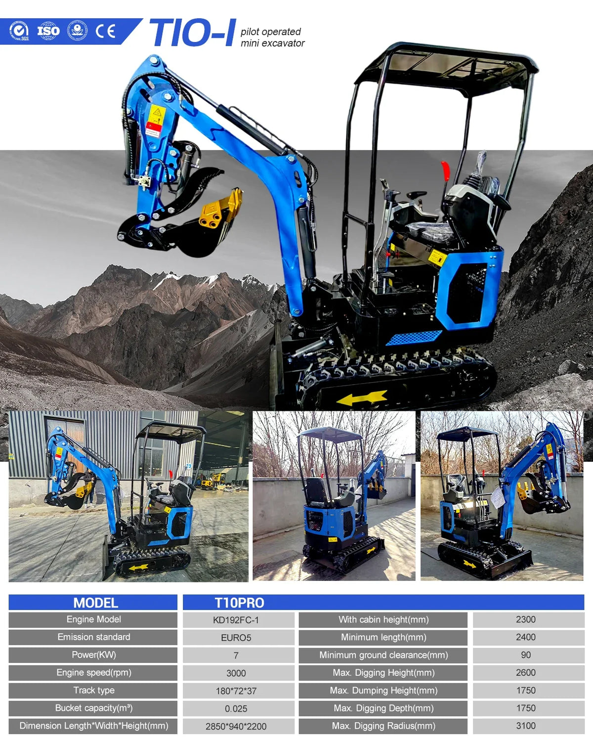 1.8 Ton Mini Excavator – Kubota Diesel Crawler Digger with Hydraulic Pilot Controls