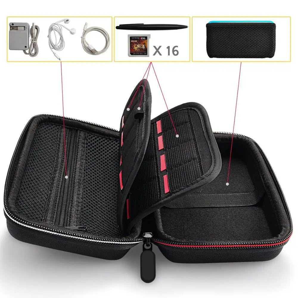 Portable Storage Bag Carrying Case Handheld Game Console Hard Cover Protective Box for 3DS LL/XL