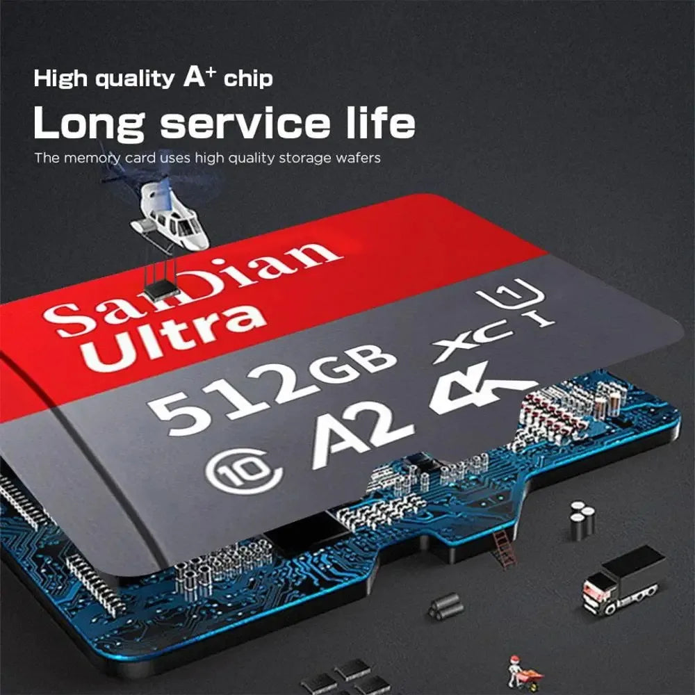 512GB 256GB 128GB 64GB 32GB  SD Card Memory Card Micro TF SD High Speed U3 V30 A2 Mirrorless Camera 8K Video Recording