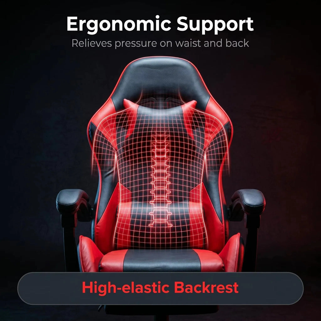 Cheap Pc Racing Computer Reclining Leather Silla Gamer Led Gaming Chair With Footrest