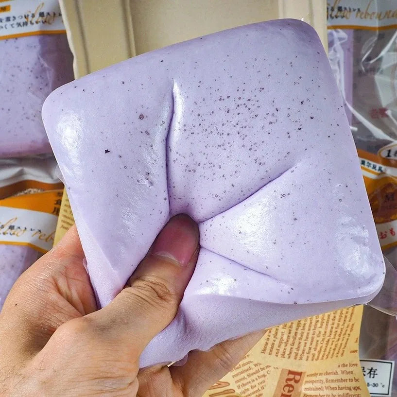 Soft Slow Rising Toast Squishy Stress Relief Squeeze Toy Fidget Toys Sticky Bread Squishy Sensory Fidget Toy for Adult Kids