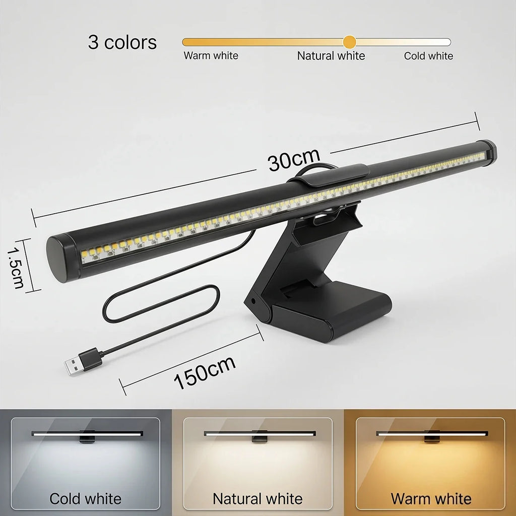 1/2PCS LED Monitor Light Bar Computer Screen Hanging Lights Atmosphere Table Lamp for  Work Study Read Gaming Dimming Lighting