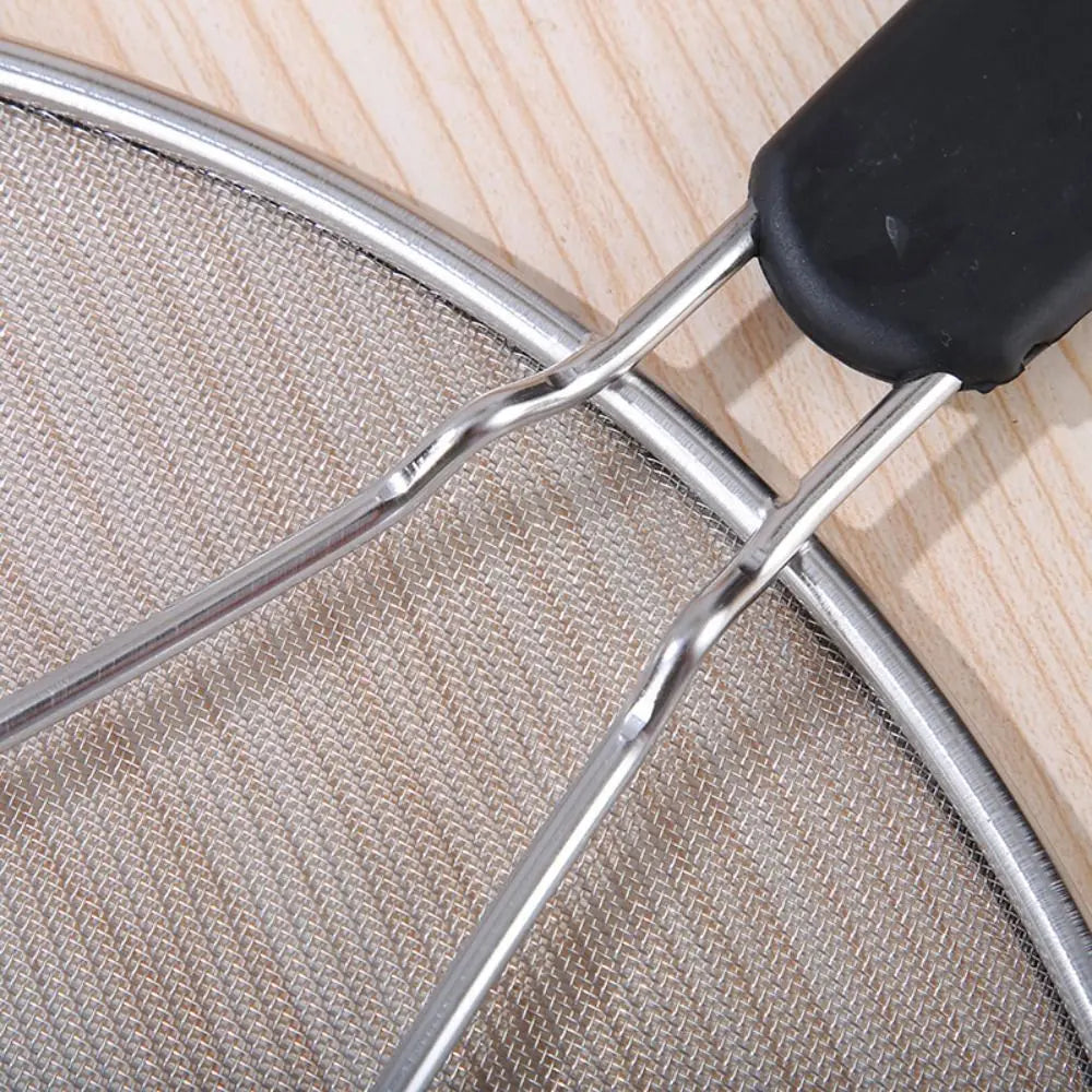 Stainless Steel Grease Splatter Screen Durable Kitchen Tools Anti Splatter Guard Oil Net Cooking Frying Splash Cover