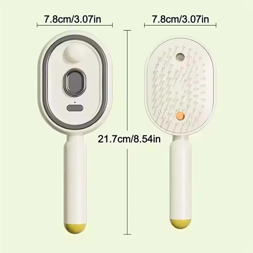 2026 Electric Steaming Hair Straightener Brush Electric Spray Air Cushion Massage Hair Brush Rechargeable Detangling Steam Brush