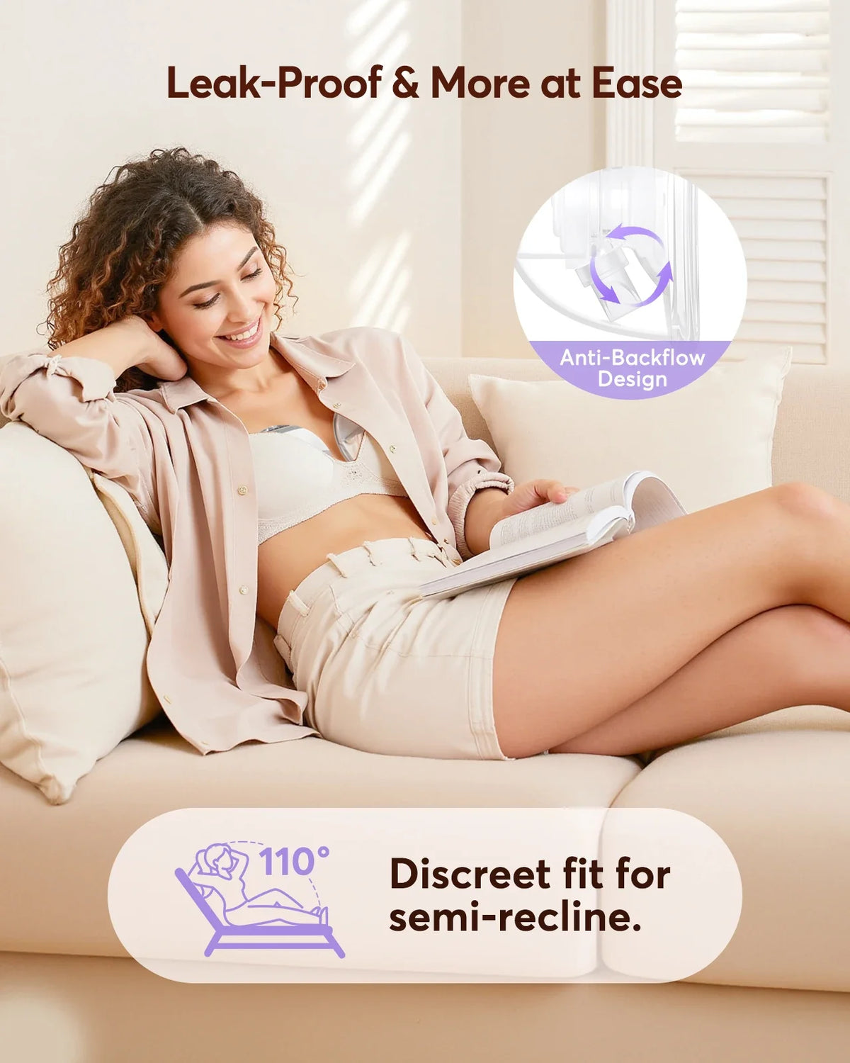 Breast Pump Hands-Free, Upgraded Wearable for Beginners, 325mmHg Strong Suction, 4 Modes & 12 Levels, Fast Milk Storage, Leak-proof, 17/19/21/24/27mm Flanges, USB-C Fast Charging, Quiet Operation, Comfortable Portable Design