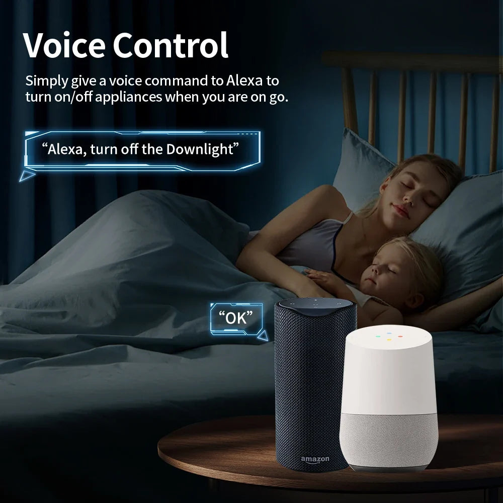 TNCE Tuya EU Plug WiFi or Zigbee3.0 Smart Socket 16/20A, Power Monitor Timer Function Voice Control With Alexa Google Home