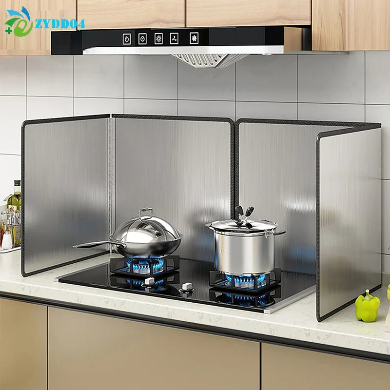 ●1Set Stainless Steel Oil Splatter Guard Grease Splatter Screen for Frying - Kitchen Gas Stove Oil Splash Guard