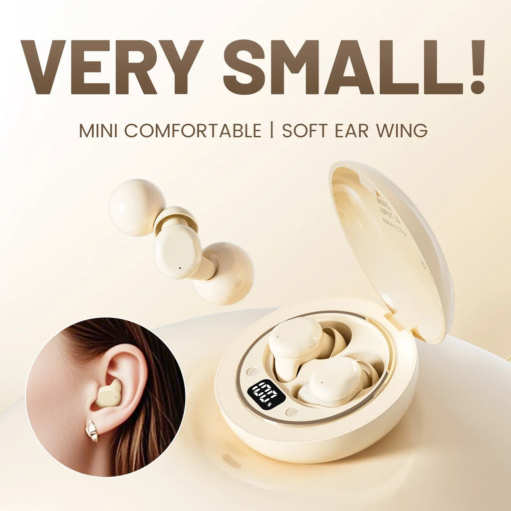 SK49 Bluetooth Wireless Earbuds Sleep Earphones, Bluetooth 6.0, Noise-Canceling Earphones.Improves Sleep Quality, Zero Pressure On The Ears When Sleeping On Your Side, Invisible Flat-head Earphones, Suitable For Travel And Si
