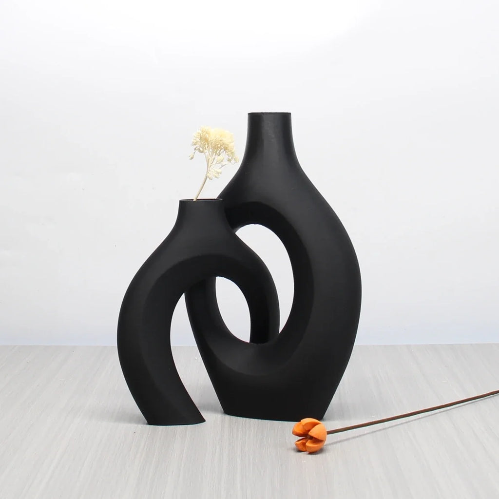 A Set of Bohemian Style Art Vases, Home Decoration Vases, Perfect Choice for Home and Office Decoration, Suitable for Living Room, Bedroom and Wedding Center Furnishings