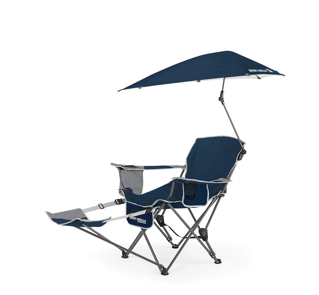 Wholesale Prices Folding Beach Chair With Adjustable Umbrella For Beach Outdoor Folding Chair With Footrest