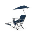 Wholesale Prices Folding Beach Chair With Adjustable Umbrella For Beach Outdoor Folding Chair With Footrest