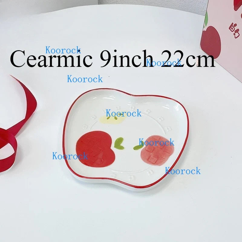 20cm Jucaica Rosh Hashanah Apple Honey Dish, Ceramic Dessert Plate with Honey Jar, Jewish New Year tableware  Shana Tova