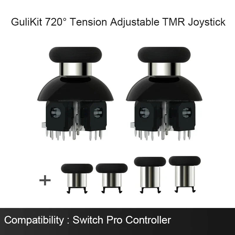 GuliKit 720° Tension Adjustable TMR Joystick for PS4 PS5 Edge Gamepad for Switch Pro Xbox Series Controller Game Accessories