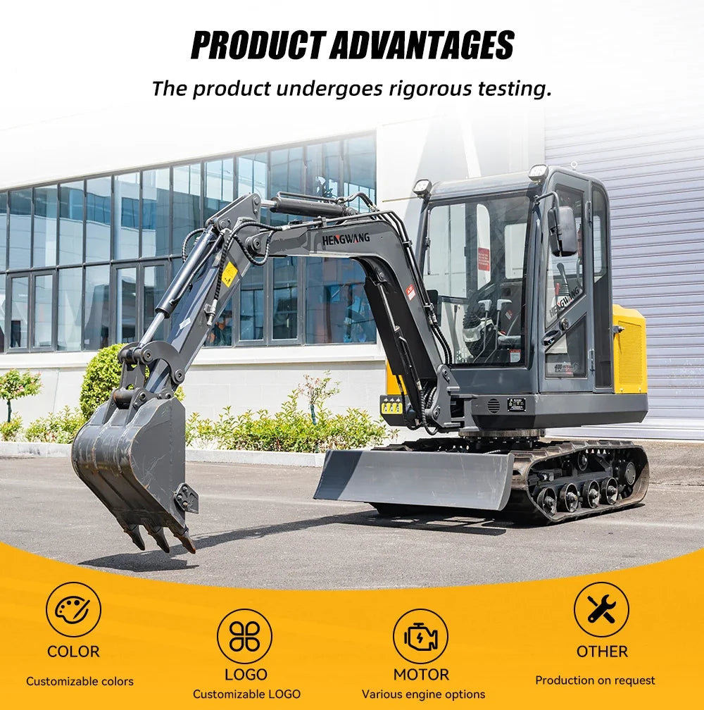 2.5 Ton Diesel Mini Excavator – Compact Crawler Digger with Hydraulic Controls