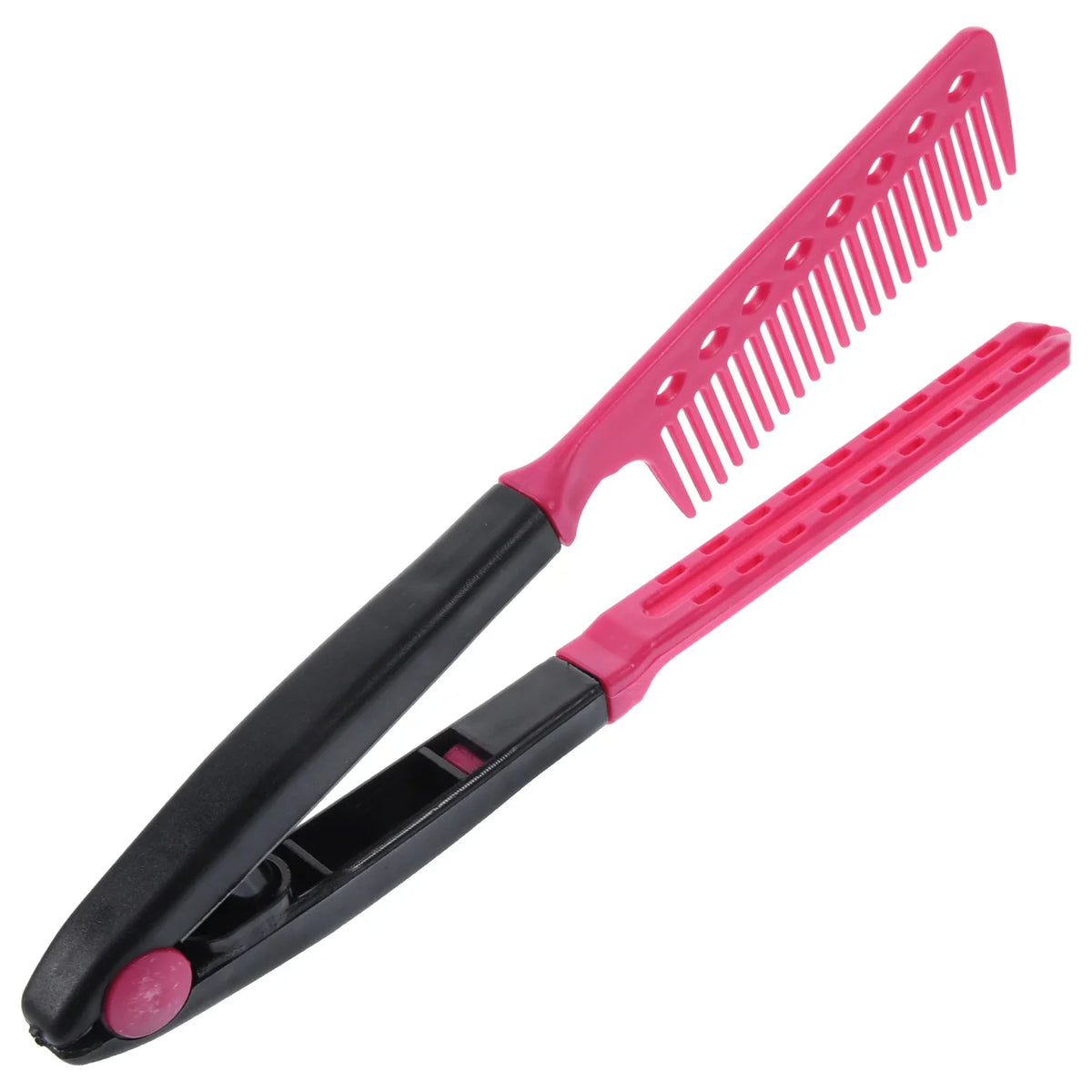 Foldable V Shaped Straightening Comb Hair Straightener Comb for Salon Lightweight Durable Salon Hair Straightener Combs