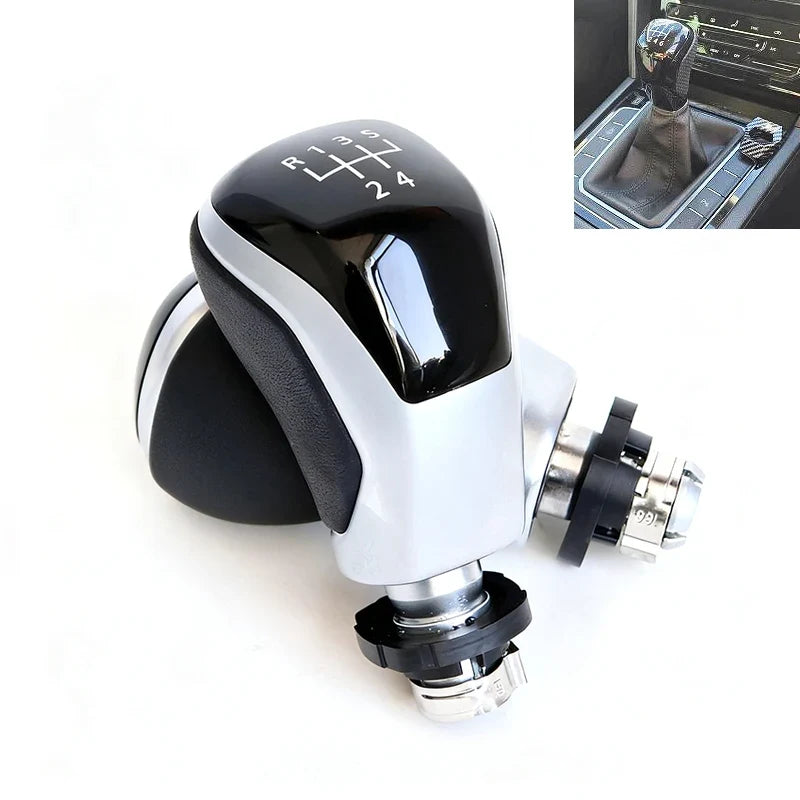 12mm 5 6 Speed Car Shift Gear Knob Lever For Audi A4 B6 B7 B8 A6 A3 VW Golf Polo Bora Passat Ibiza 6J Seat Leon Mk1 Skoda
