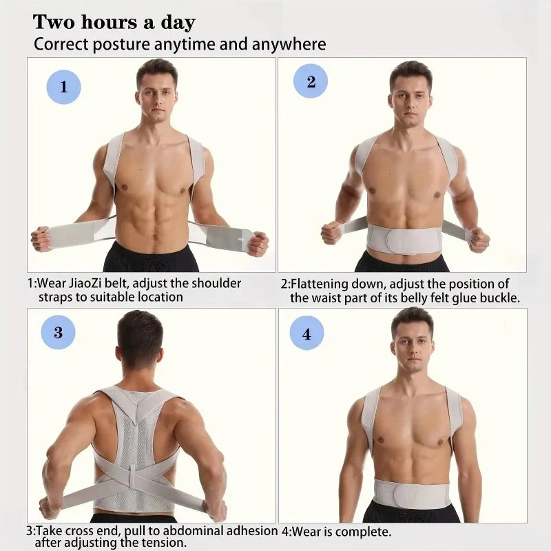 Adjustable Posture Corrector Men Women Breathable Anti Hunchback Back Brace Lumbar Support Shoulder Straightener