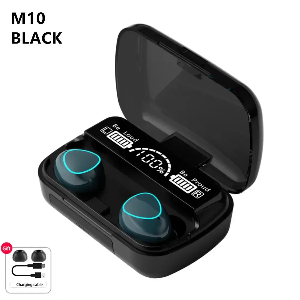 TWS M10 Wireless Bluetooth Headphones LED Display 3500mah Charging Box 9D Stereo In-Ear Sports Waterproof Bluetooth 5.1 Headset