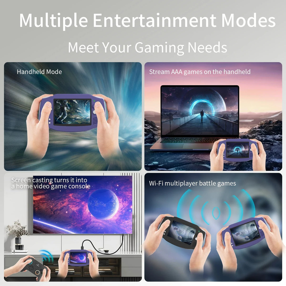 ANBERNIC RG34XX Retro Handheld Game Console 3.4" IPS Screen Linux 64-bit Video Gaming Player Support WiFi Bluetooth HD TV Output