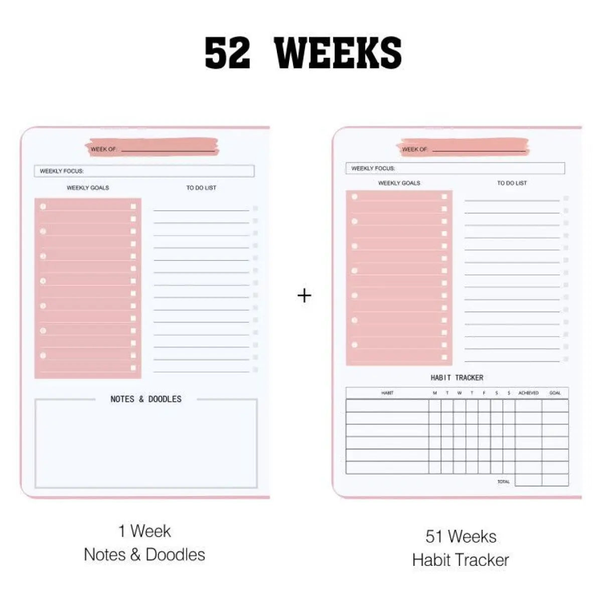 1pc Tree Pattern Spiral Bound Weekly Planner & Notebook & Schedule Organizer, Stationery For Office & School & Study, Plan Book