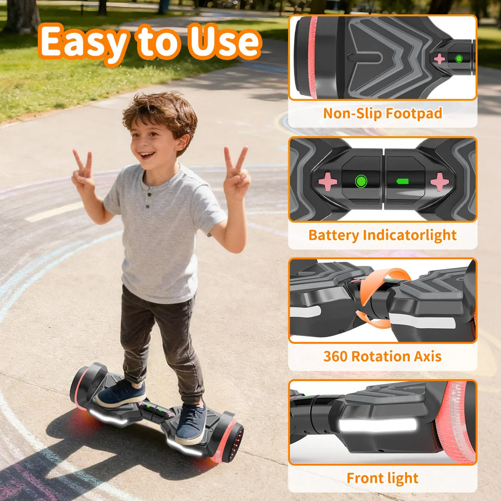 Simate K1 Upgrade Children's Electric Scooter Corlorful LED Lights Light-Emitting Wheel Two Wheel Self-Balancing Scooter