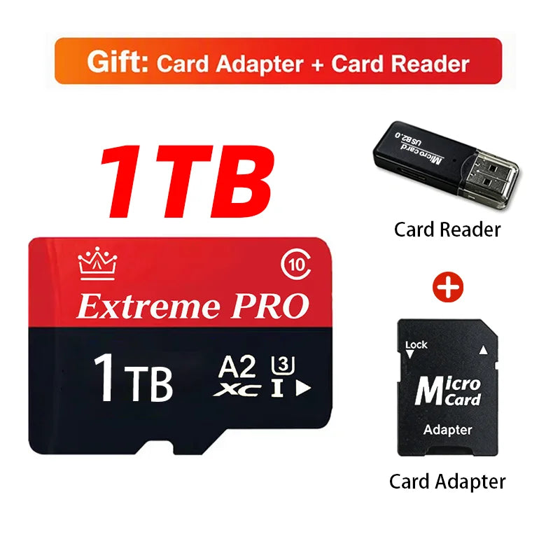 2026 Hot SD Memory Card 128GB 256GB U3 V30 High‑Speed Class 10 Micro TF SD Card Flash SD Card 4K Storage for Camera Laptop PC