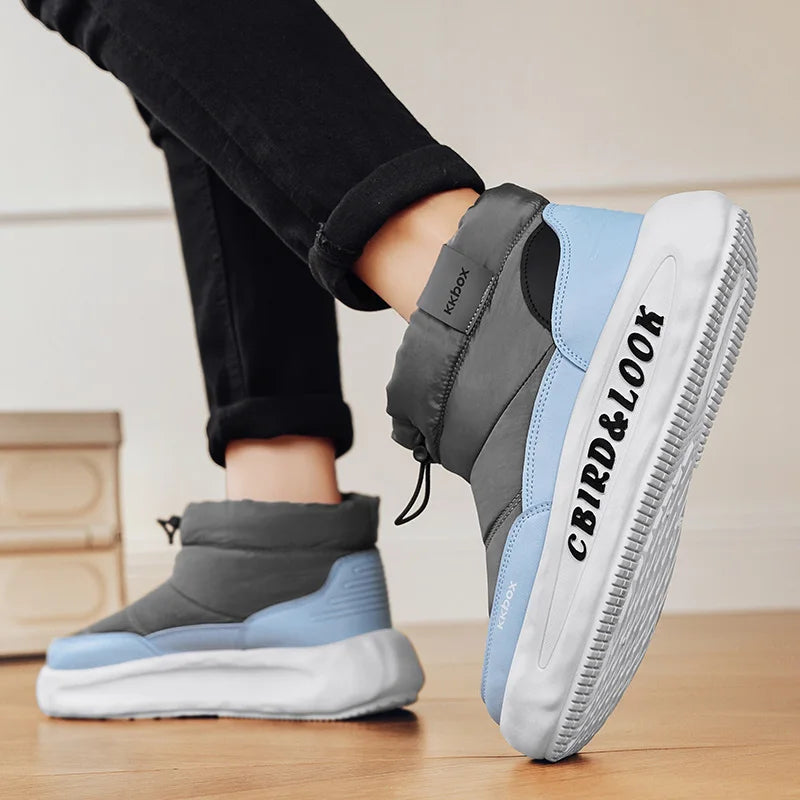 Men's Winter Velvet Ankle Boots, Warm Stylish Winter Shoes