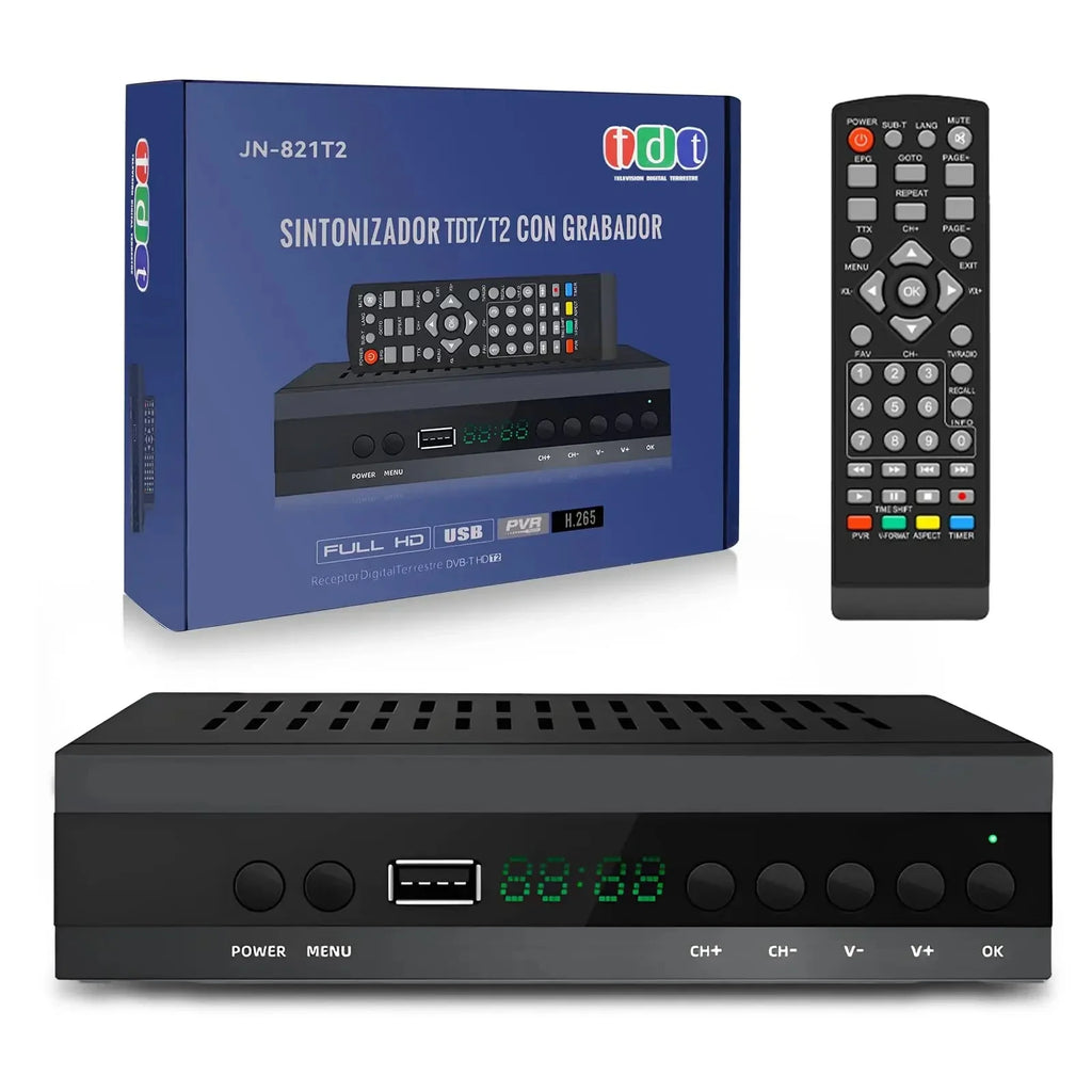 JN821 H.265 TDT DVB-T2 C Digital Terrestrial TV Receiver HD DVB-T2 FTA Set Top Box EPG USB PVR TV Tuner for HD/Old TV