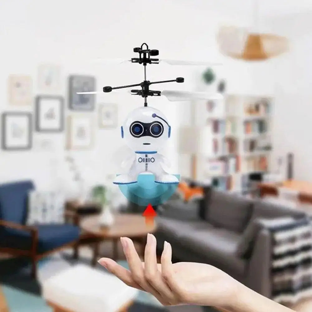 Flying Sensor Robot Gesture Sensing Flying Robot With LED Lights for Kids Helicopter Induction Fairy Flying Electronic Toy