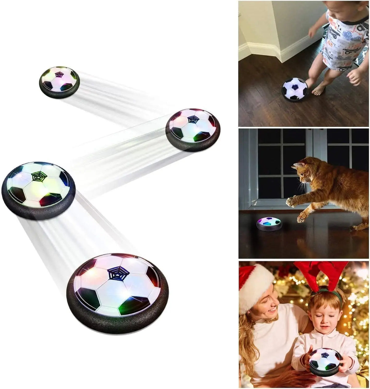 18cm LED Hover Football with Foam Buffer Electric Football Parent-child Interactive Indoor Sports Toy Children's Birthday Gift