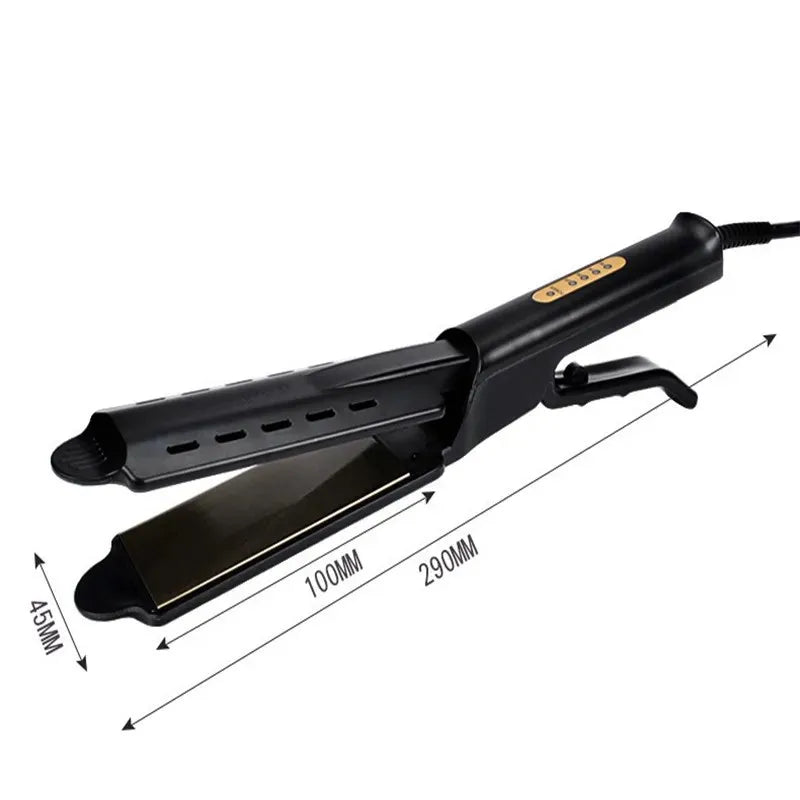 Wide Plate Ionic Flat Iron Hair Straightener Adjustable Temperature 4 Gear Professional Styling Tools Hair Straightener