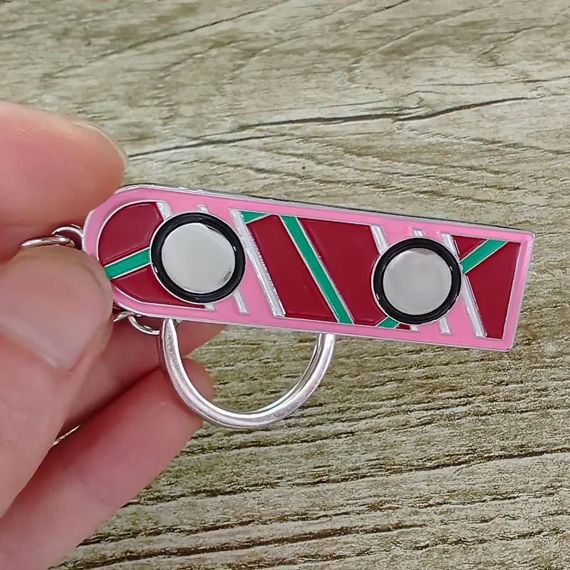 Back To The Future Enamel Pin Hover Board Lapel Pin Back To The Future Keyring Backpacks Briefcase Badge Brooch Fashion Jewelley