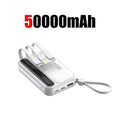 Lenovo CCC 500000mAh 4 Cables High Capacity Mini Power Bank Fast Charging Portable External Battery Supply New For iPhone Xiaomi