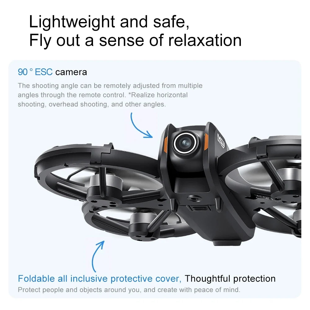 Lenovo M5 Foldable Drone 4K 8K HD Camera 4.3 Inch Screen Remote Brushless Motor Long Endurance RC Quadcopter Aerial Photography