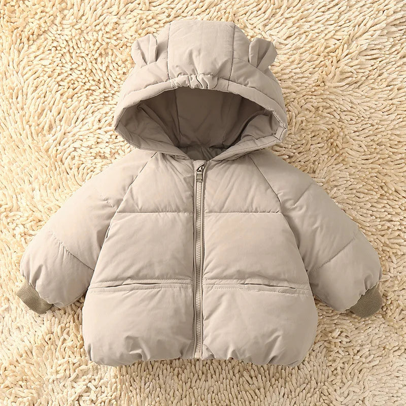 Kids Winter Down Jacket – Warm Hooded Parka for Boys & Girls