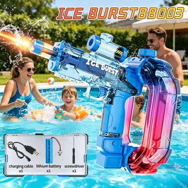 Simulated Firing Electric Water Guns for Adults Powerful Shooting Children Automatic Water Blasters Summer Outdoor Toys for Kids