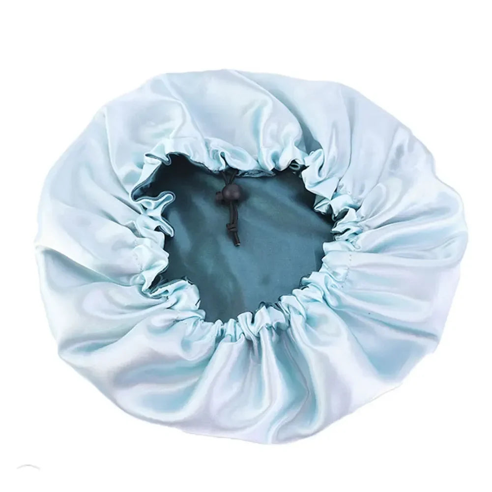 Newly Women's Satin Solid Sleeping Hat Night Sleep Cap Hair Care Bonnet Nightcap For Women Men Unisex Cap bonnet