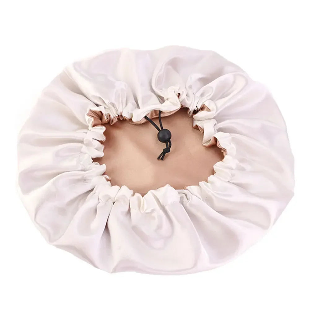 Newly Women's Satin Solid Sleeping Hat Night Sleep Cap Hair Care Bonnet Nightcap For Women Men Unisex Cap bonnet