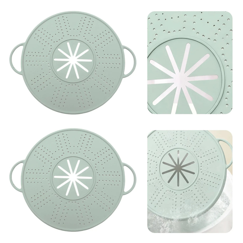 11in Silicone Splatter Screen Dishwasher Safe Foldable Splash Guard Multi-Use Grease Splatter Guard for Everyday Cooking