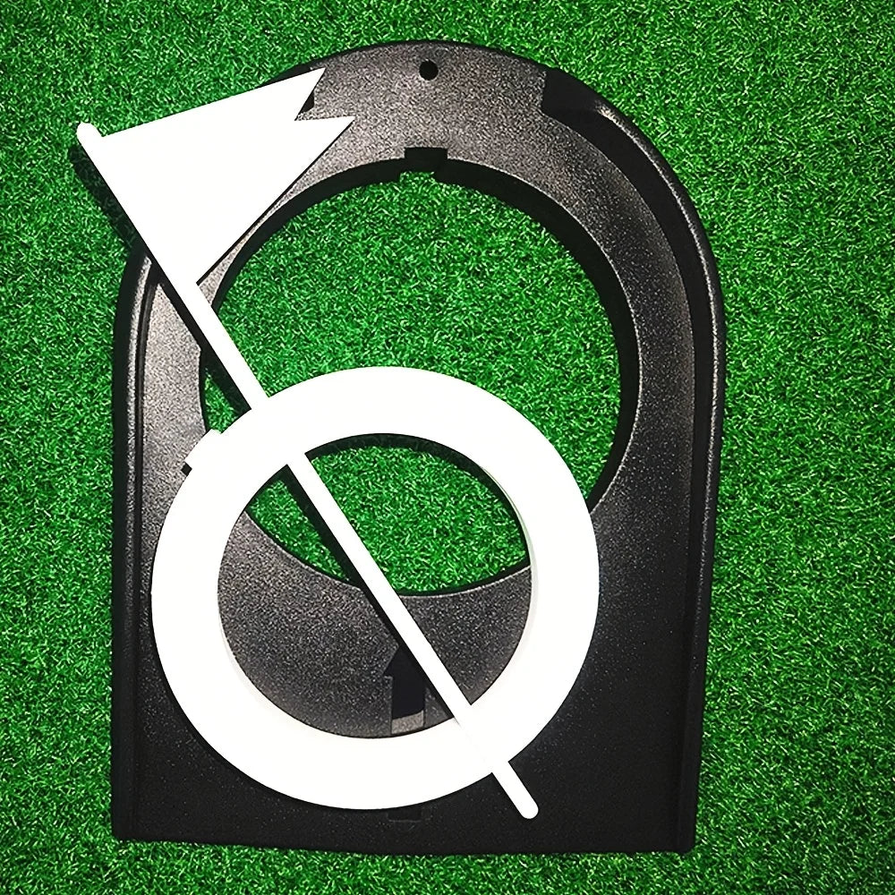 Golf Putting Trainer with Flag Indoor Golf Practice Putting Cup Hole Portable Putter Training Aid for Home Office Golfers 