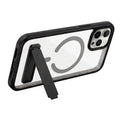 Clear Black Magnetic Cover with Foldable Stand for iPhone 17 11 13 Series 14 16 15 Pro Max 12 Mini Anti Yellow Case Cover Slim