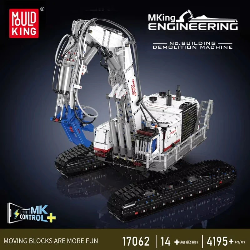 4195Pcs Technology Remote Controlled Demolition Machine Building Blocks High-Tech Hydraulic Excavator Bricks Toy Kids Gifts