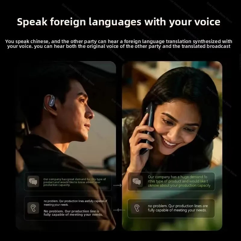 MONSTER AC530plus Version Wireless Bluetooth 6.0 earphones Large Speaker Ear-hook AI Intelligent Translation Headset Good Gift
