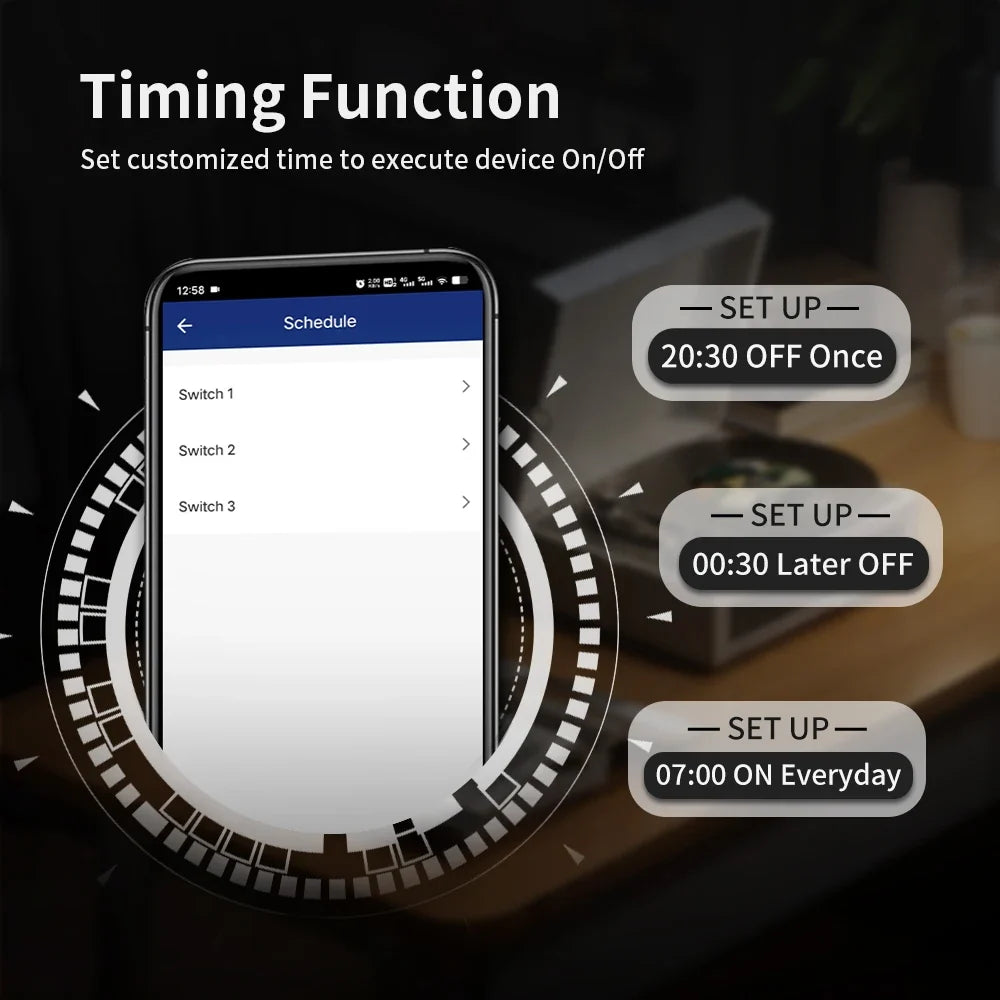 TNCE Tuya US Switch WIFI or Zigbee need/No Neutral Wire Require 1/2/3/4 Gang Smart Touch controller Voice With Alexa Google Home