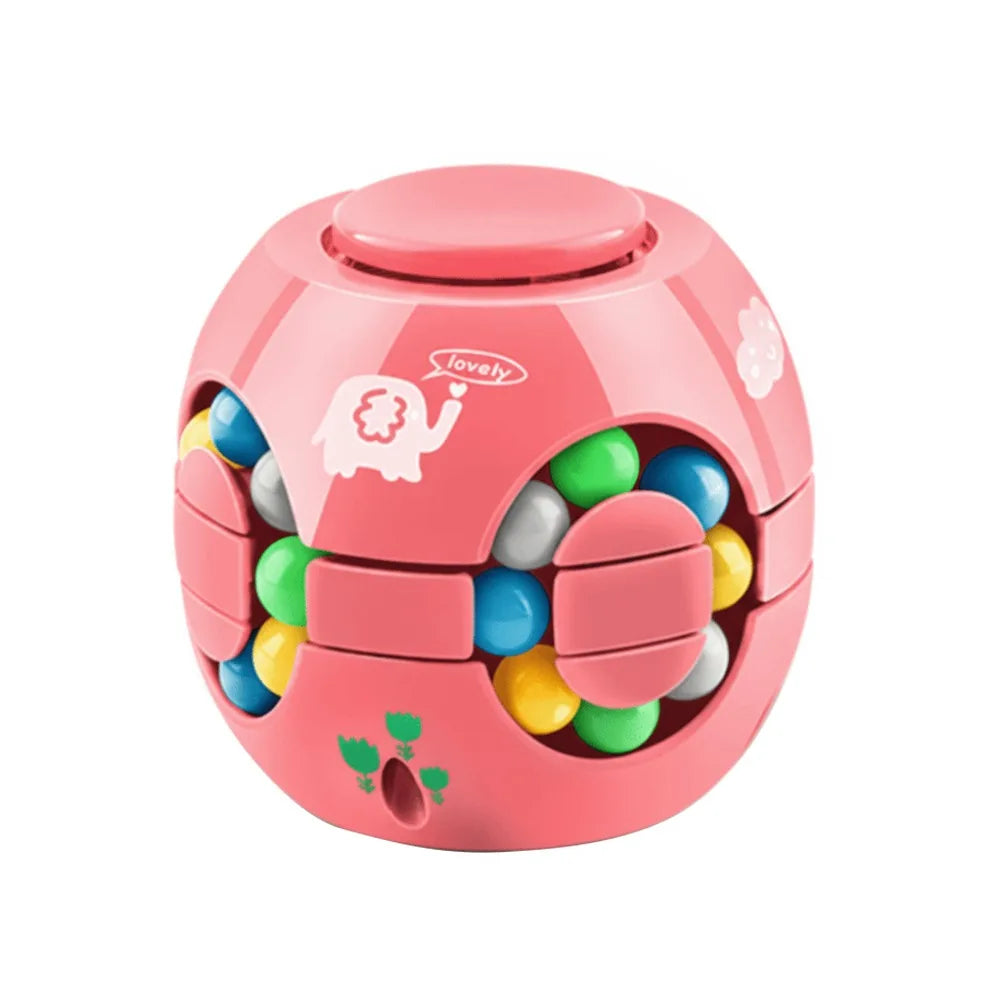 New High Quality Portable Funny Plastics Magic Bean Cube Spinner Rotating Ball 3D Rotating Ball Finger Gyro Finger Spinner Gyro