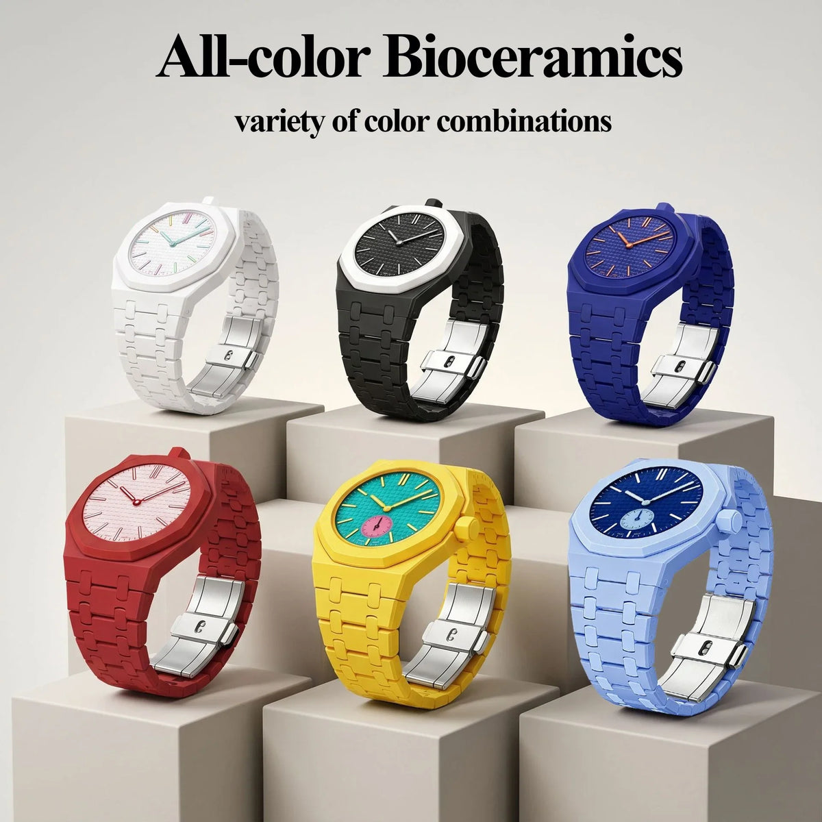 Bioceramic Strap＋Case For Swatch x AP Royal Pop Modification Kit Bracelet Replacement Biomaterials Band For Royal Pop Accessory