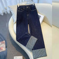 Korean Straight Jeans Women's 2025 New High Waist Ladies Wide Legs Spring Summer Casual Loose All-Match Pants Female Trouser