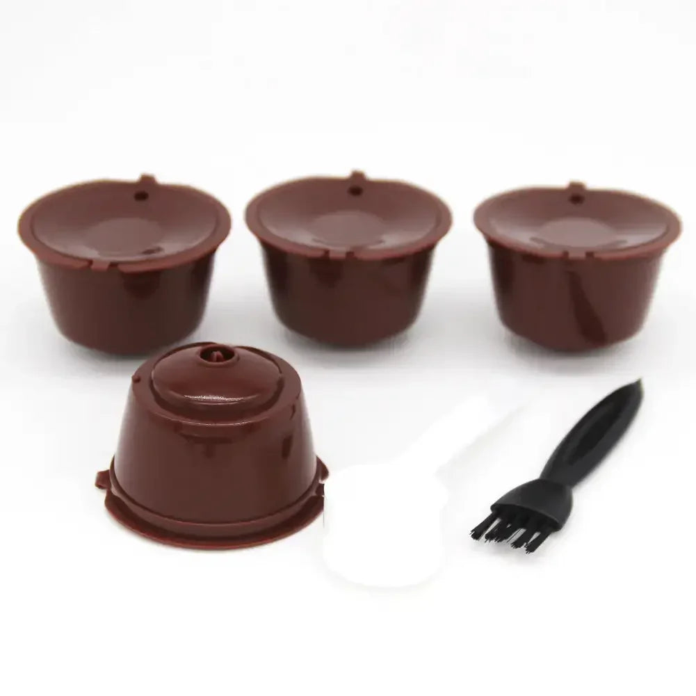 Reusable Coffee Capsule Kits for Nescafe Dolce Gusto Machine Refillable Capsules Pod Compatible Filter Cups Dispenser Supplies