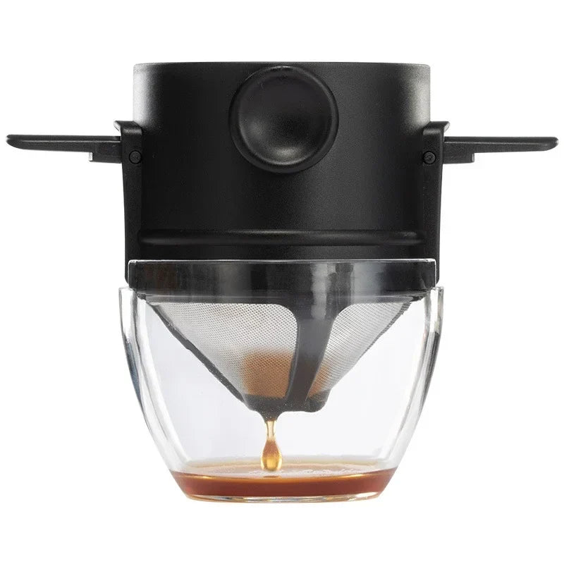 Foldable Coffee Filter for Office Home Travelling Portable Drip Coffee Maker Stainless Steel Reusable Pour Over Coffee Dripper