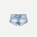 Y2k Zipper Denim Mini Shorts For Women Sexy Low Waist Pocket Peachy Bottom Short Jeans Female Chic Street Evening Club Partywear